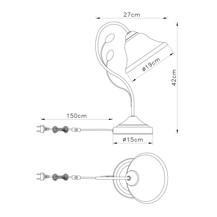 Globo - Lampa stołowa 1xE27/60W/230V