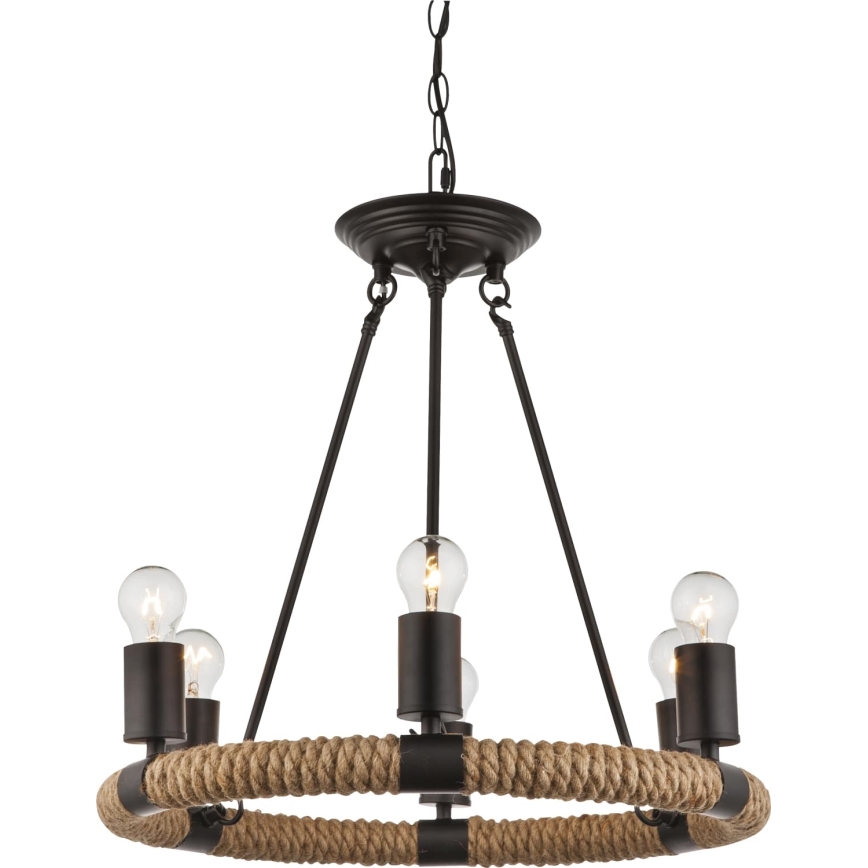 GLOBO 69029-6 - Żyrandol na łańcuchu ULLEU 6xE27/40W/230V