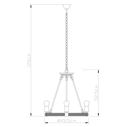 Globo - Żyrandol na łańcuchu 6xE27/40W/230V