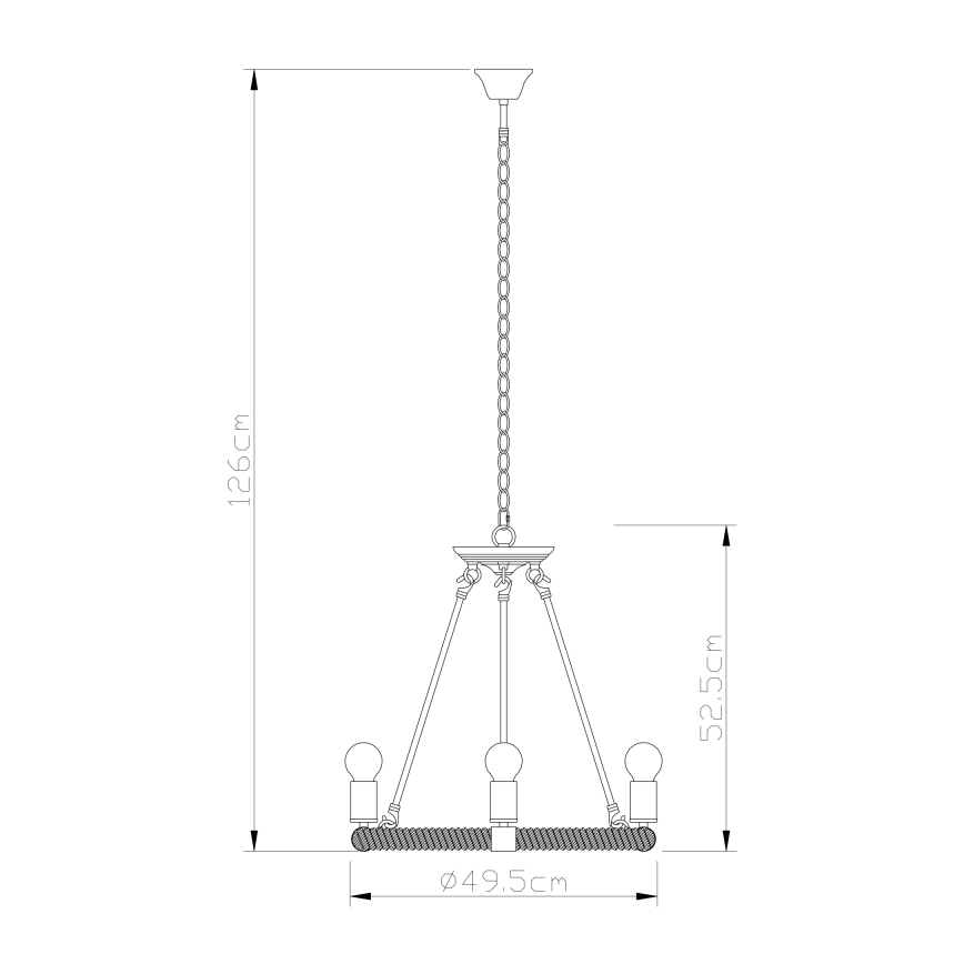 Globo - Żyrandol na łańcuchu 6xE27/40W/230V