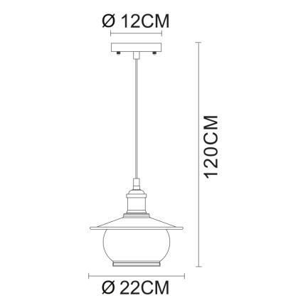 Globo - Lampa wisząca 1xE27/60W/230V