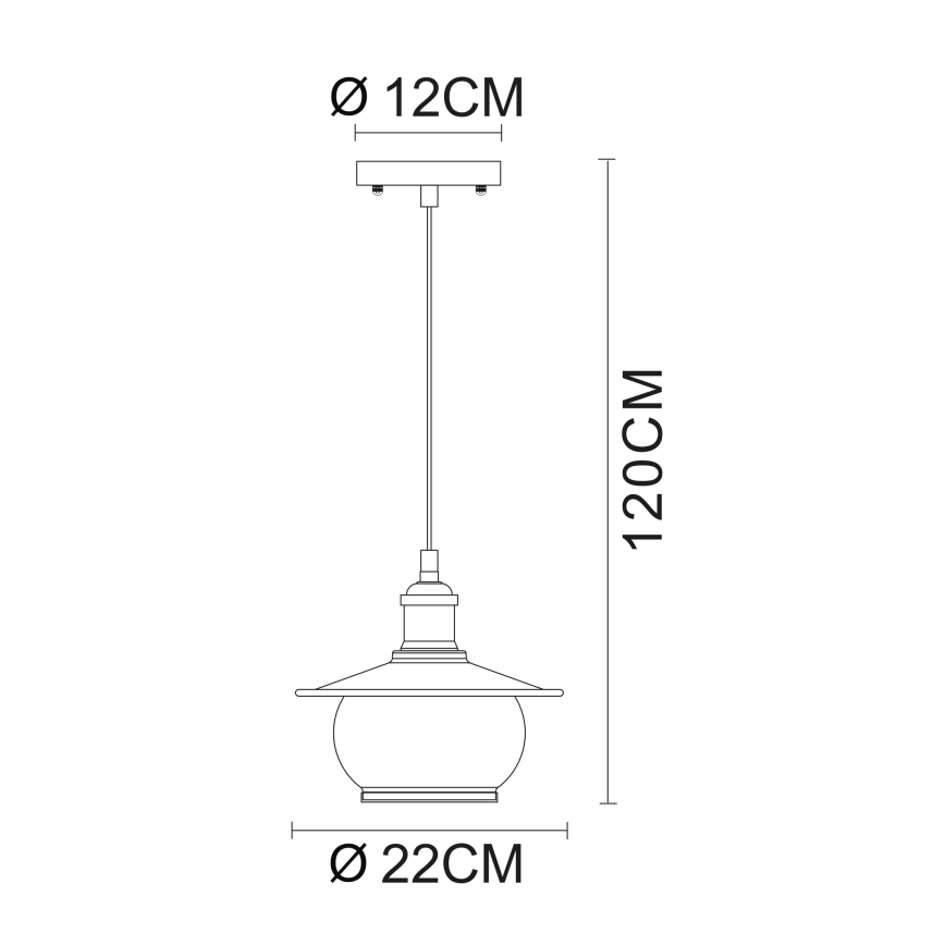 Globo - Lampa wisząca 1xE27/60W/230V