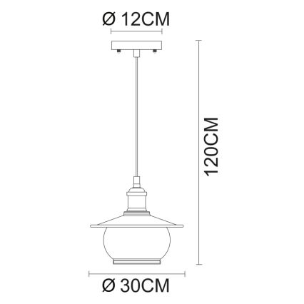 Globo - Lampa wisząca 1xE27/60W/230V