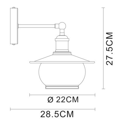 Globo - Kinkiet 1xE27/60W/230V