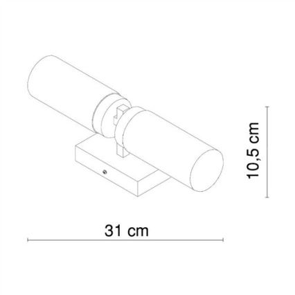 Globo - Kinkiet łazienkowy 2xE14/40W/230V IP44