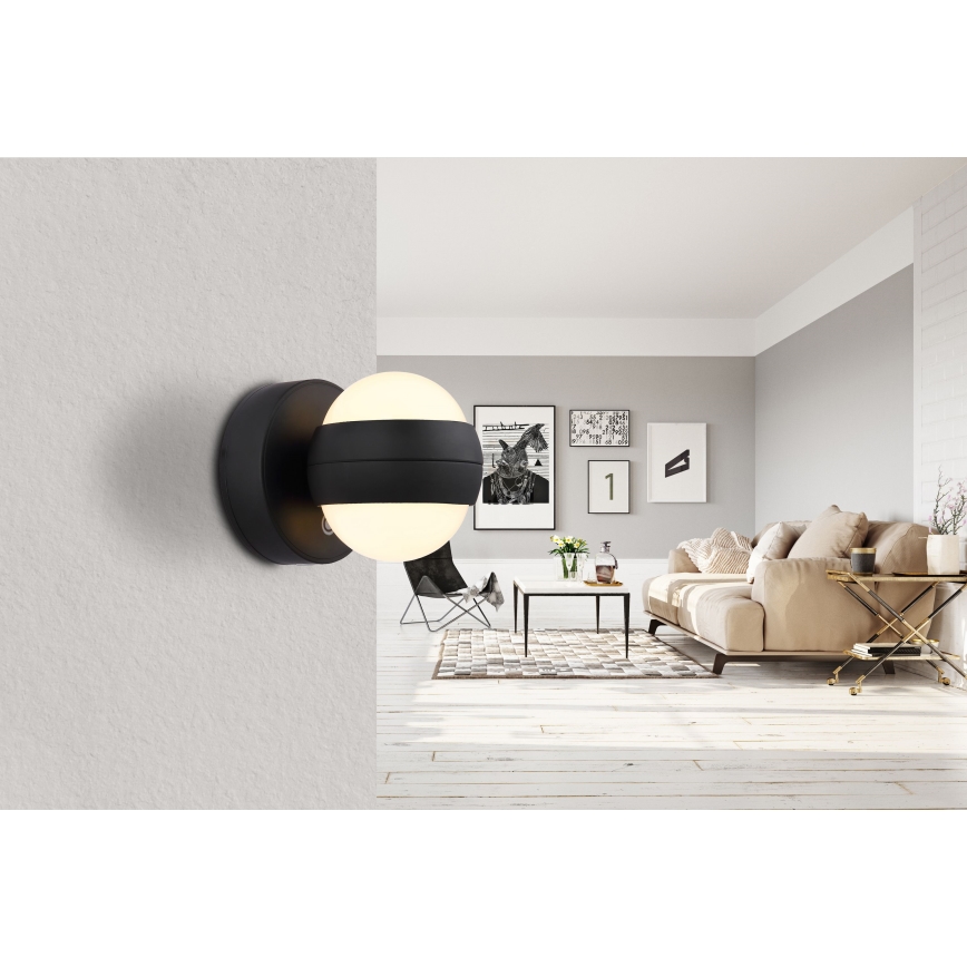 Globo - LED ściemnialna ładowalna dotykowa lampa ścienna LED/1,4W/5V 1800 mAh czarna