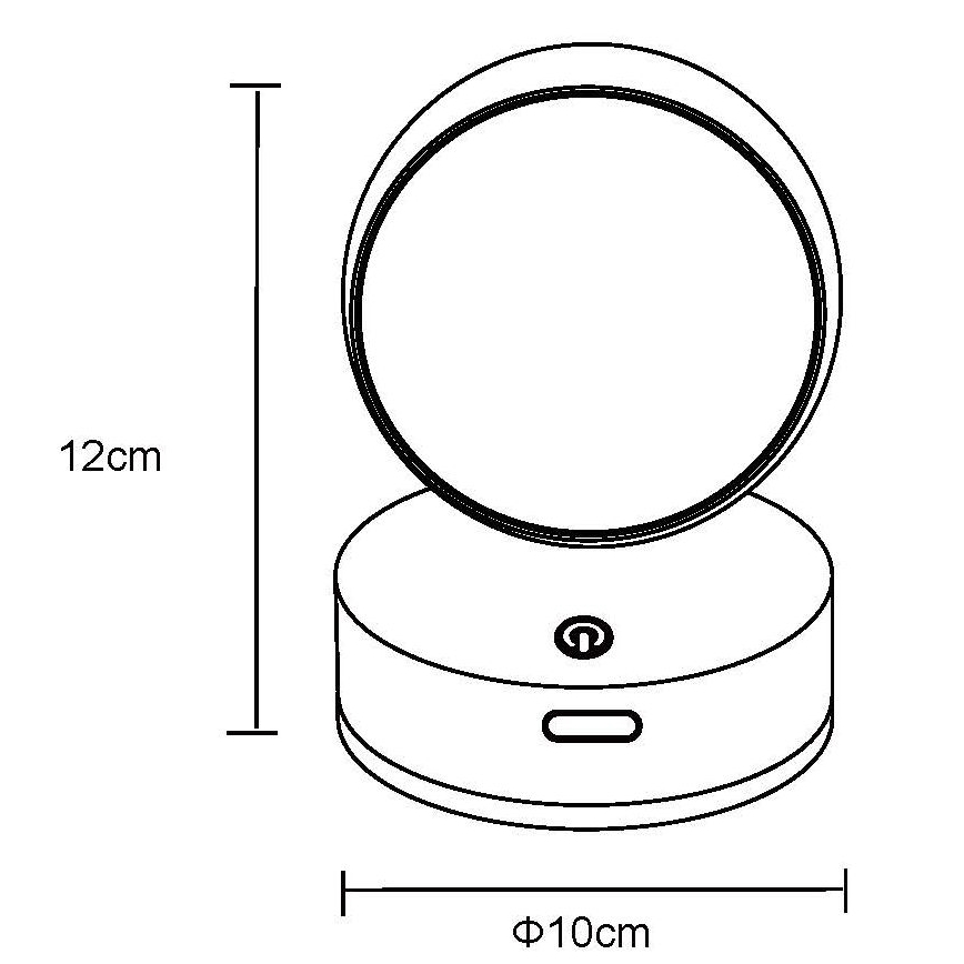 Globo - LED ściemnialna ładowalna dotykowa lampa ścienna LED/1,4W/5V 1800 mAh czarna
