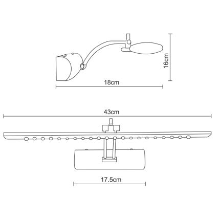 Globo - LED Kinkiet galeryjka LED/3W/230V