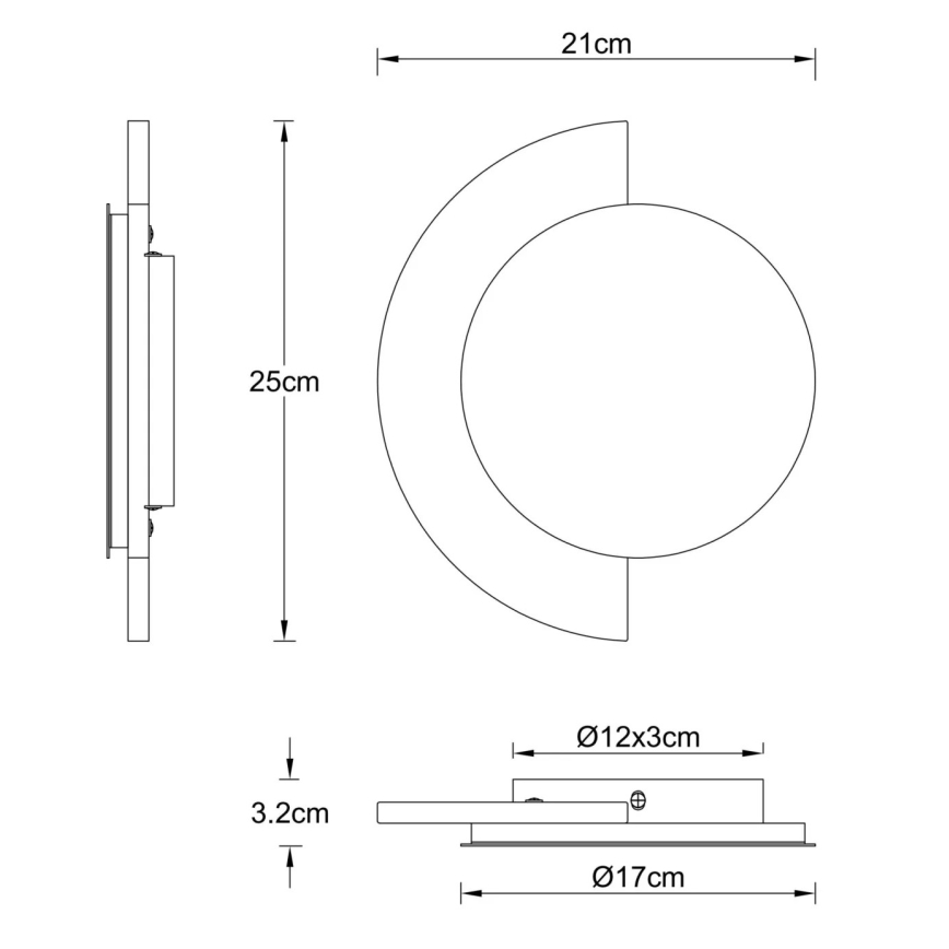 Globo - Kinkiet LED/12W/230V 3000K