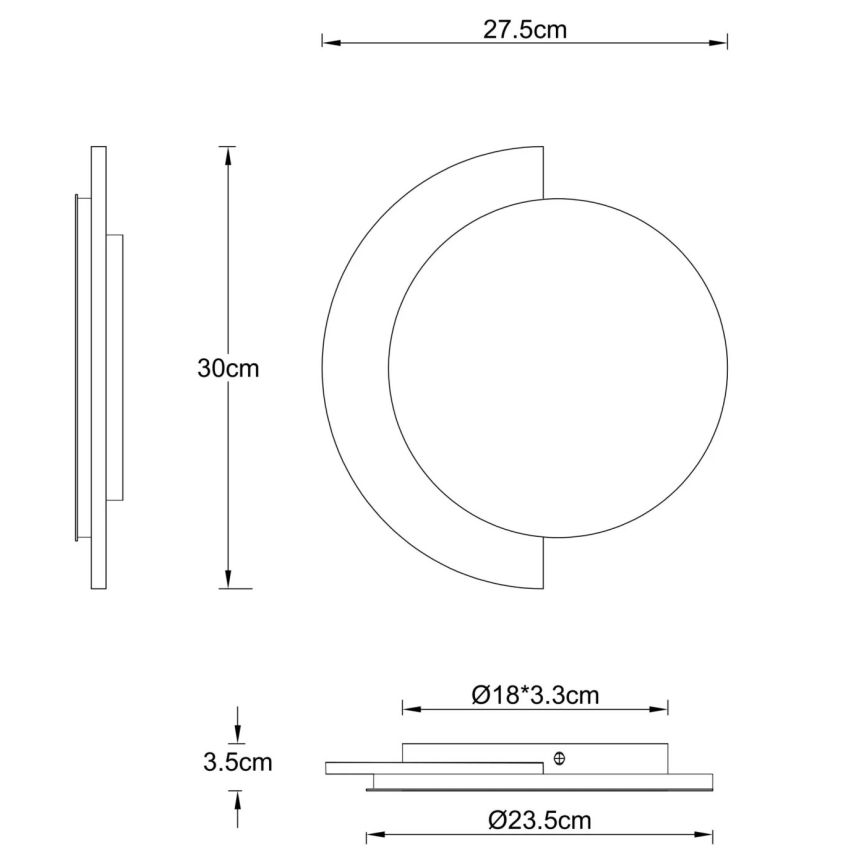 Globo - Kinkiet LED/14W/230V 3000K