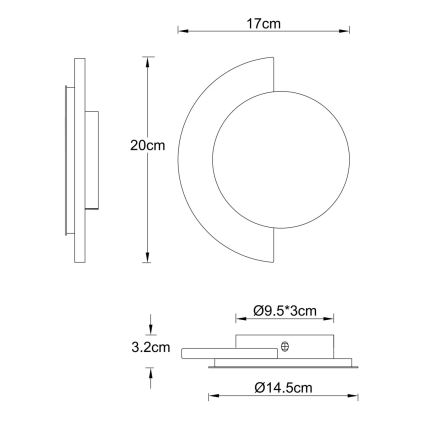 Globo - LED Kinkiet LED/8W/230V 3000K
