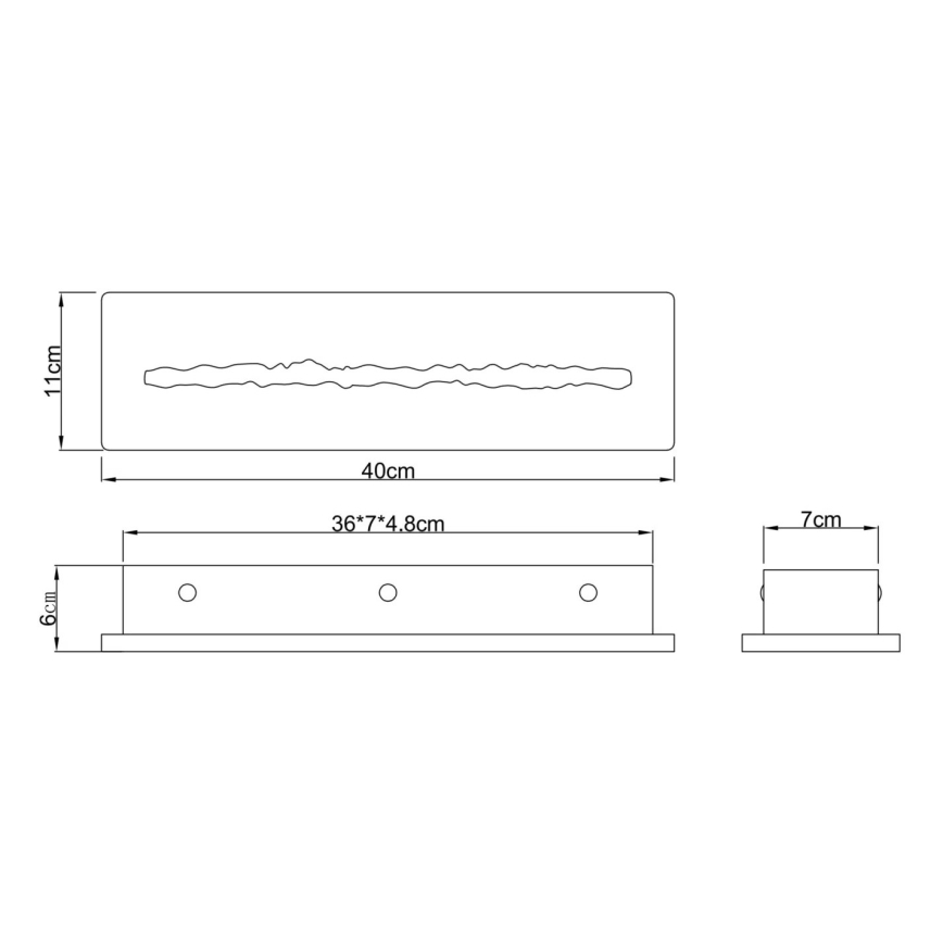 Globo - LED kinkiet LED/17W/230V 3000K