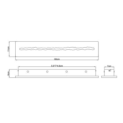 Globo - Kinkiet LED/21W/230V 3000K