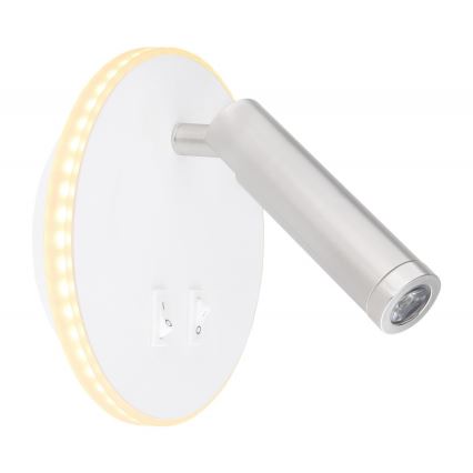 Globo - LED Reflektor ścienny LED/6W + LED/1W/230V