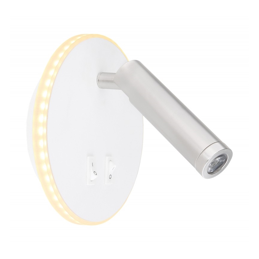 Globo - LED Reflektor ścienny LED/6W + LED/1W/230V
