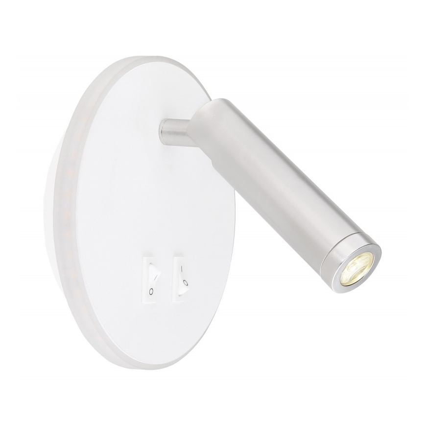 Globo - LED Reflektor ścienny LED/6W + LED/1W/230V