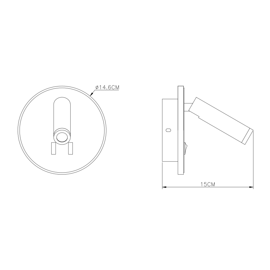 Globo - LED Reflektor ścienny LED/6W + LED/1W/230V