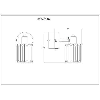 Globo - Kinkiet punktowy 1xE14/40W/230V