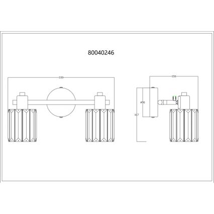 Globo - Oświetlenie punktowe 2xE14/40W/230V