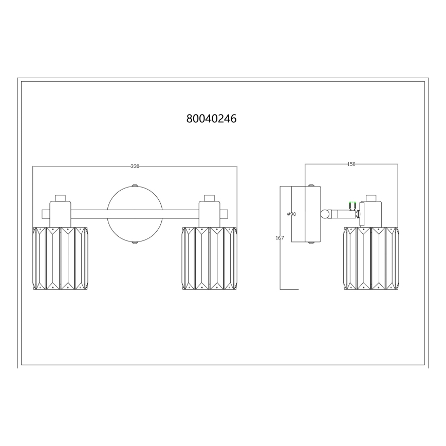 Globo - Oświetlenie punktowe 2xE14/40W/230V