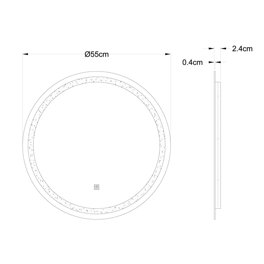 Globo - LED ściemnialny naścienne lustro z podświeceniem LED/10W/230V 4000K śr. 55 cm