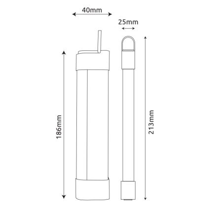 Globo - LED Kuchenne akumulatorowe oświetlenie podszafkowe 3w1 LED/2W/5V 3000/4000/7000K 800 mAh