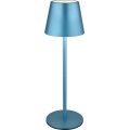 Globo - dotykowa, ściemnialna, ładowalna zewnętrzna lampka stołowa 3 w 1 LED/3W/5V 3000/4000/5000K IP54 1800 mAh niebieska