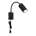 Globo - Elastyczna lampa ścienna 1xGU10/25W/230V czarna