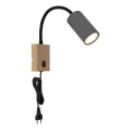 Globo - Elastyczna lampa ścienna 1xGU10/25W/230V szara/brązowa