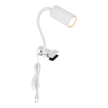 Globo - Elastyczna lampa z klipsem 1xGU10/25W/230V biała