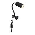 Globo - Elastyczna lampa z klipsem 1xGU10/25W/230V czarna
