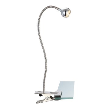 Globo - Elastyczna lampka LED z klipsem LED/3W/230V matowy chrom