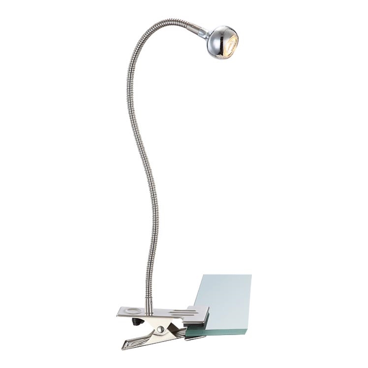 Globo - Elastyczna lampka LED z klipsem LED/3W/230V matowy chrom