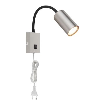 Globo - Elastyczny kinkiet 1xGU10/25W/230V czarny/matowy chrom