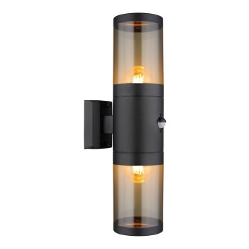 Globo Kinkiet z czujnikiem 2xE27/40W/230V IP44