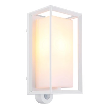 Globo - Kinkiet zewnętrzny z czujnikiem 1xE27/60W/230V IP44 biały