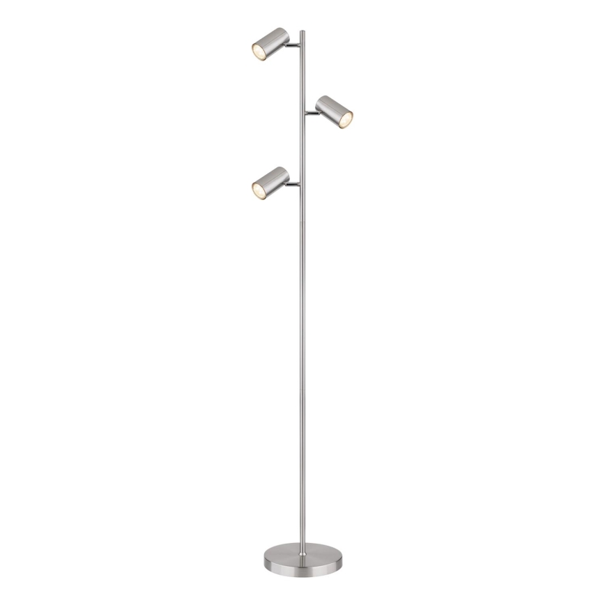 Globo - Lampa podłogowa 3xGU10/5W/230V matowy chrom