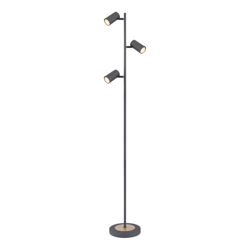 Globo - Lampa podłogowa 3xGU10/5W/230V szara