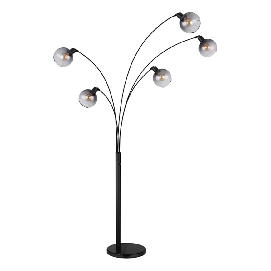 Globo - Lampa podłogowa 5xE27/40W/230V dymny