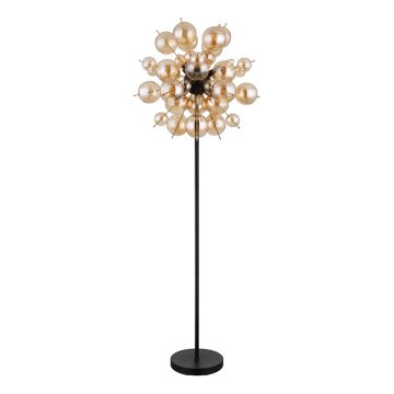 Globo - Lampa podłogowa 6xE14/25W/230V brązowy/dymny