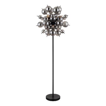 Globo - Lampa podłogowa 6xE14/25W/230V czarny/dymny