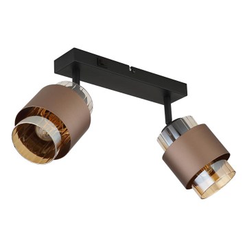 Globo - Lampa punktowa 2xE27/40W/230V czarna/brązowa
