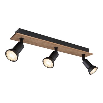 Globo - Lampa punktowa 3xGU10/35W/230V drewno/metal
