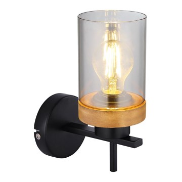 Globo - Lampa ścienna 1xE27/40W/230V metal/drewno