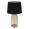 Globo - Lampa stołowa 1xE27/40W/230V czarna/brązowa