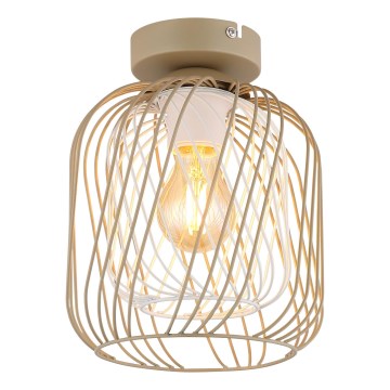 Globo - Lampa sufitowa 1xE27/40W/230V Ø 18 cm beżowo-biała
