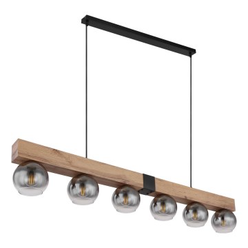 Globo - Lampa wisząca na lince 6xE27/40W/230V