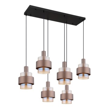 Globo - Lampa wisząca na lince 6xE27/60W/230V