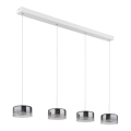 Globo - Lampa wisząca na lince LED/24W/230V biała/przydymiona