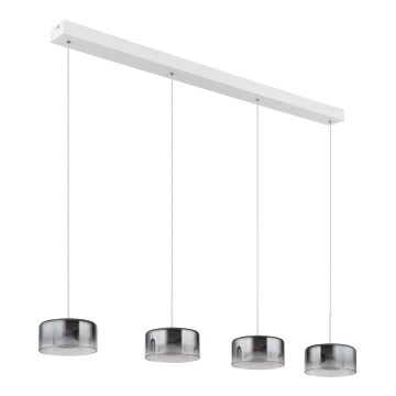 Globo - Lampa wisząca na lince LED/24W/230V biała/przydymiona